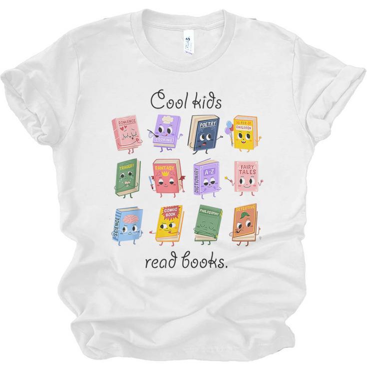 Women Cool Kids Read Books Teacher Back To School Librarian Unisex Jersey T-Shirt