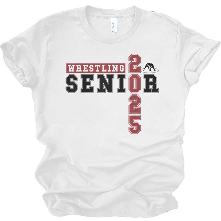 Wrestling Senior Night Wrestling Senior 2025 Graduation 70 Unisex Jersey T-Shirt