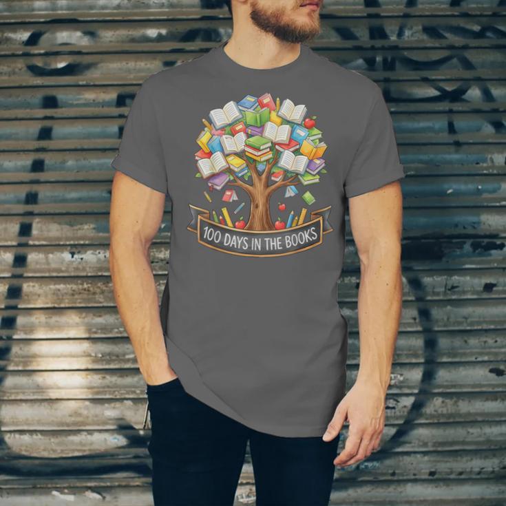 100 Days Of School In The Books Librarian Reading Teacher Unisex Jersey T-Shirt
