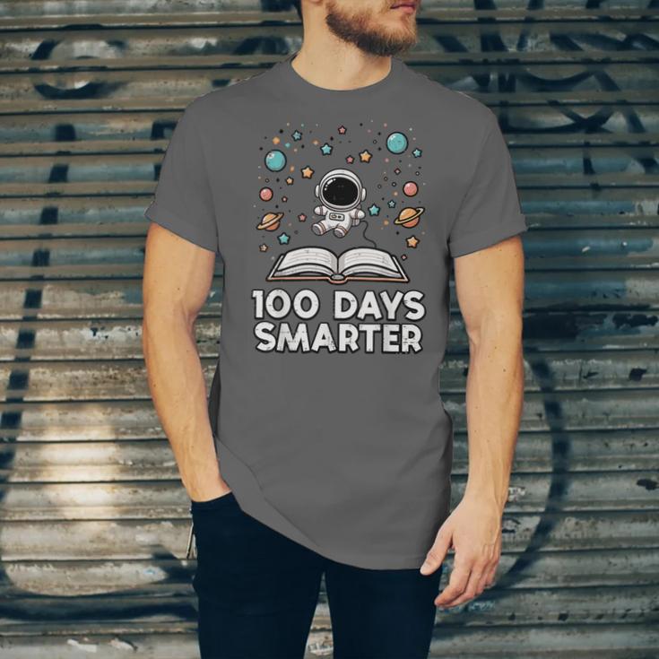 100 Days Smarter Astronaut Book 100th Day Girls Kids Women Unisex Jersey T-Shirt