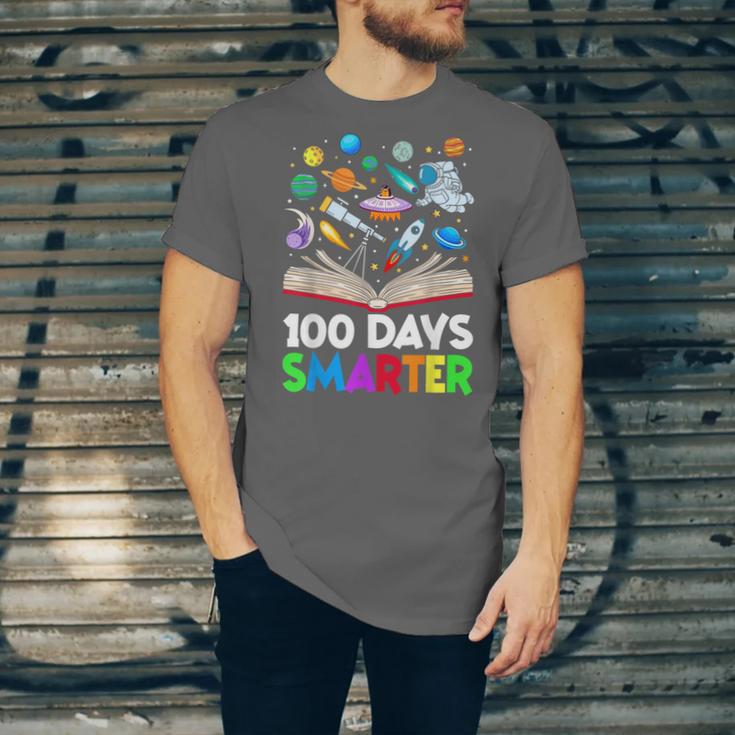 100th Day Of School Astronaut Books Space 100 Days Smarter Unisex Jersey T-Shirt