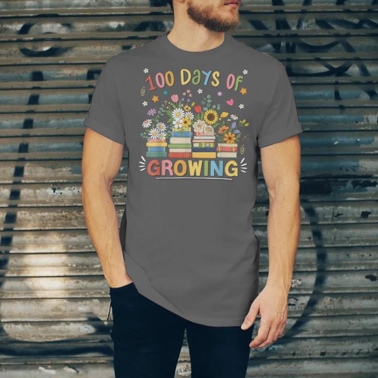 100th Day Of School Teacher Floral Books 100 Days Of Growing Unisex Jersey T-Shirt 100th Day Of School Teacher Floral Books 100 Days Of Growing Unisex Jersey T-Shirt