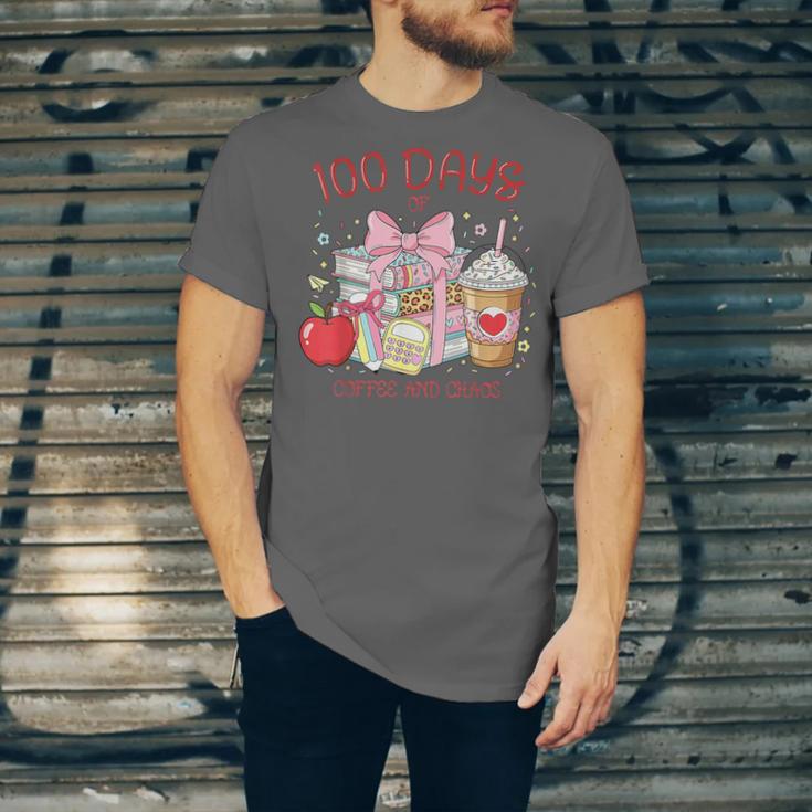 100th Day Of School Teachers 100 Days Of Coffee Chaos Books Unisex Jersey T-Shirt 100th Day Of School Teachers 100 Days Of Coffee Chaos Books Unisex Jersey T-Shirt