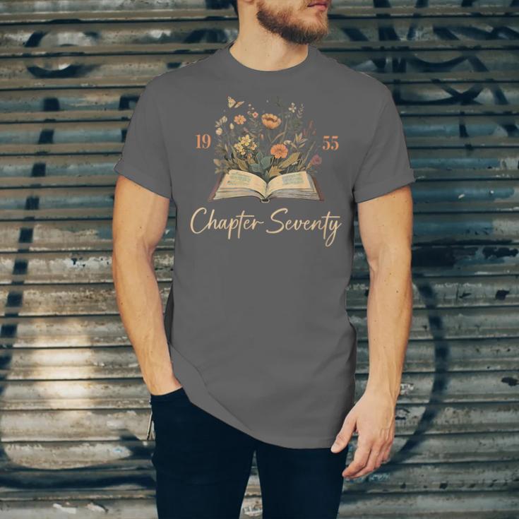 1955 Chapter Seventy 70th Birthday Wildflower Book 70 Yr Old Unisex Jersey T-Shirt