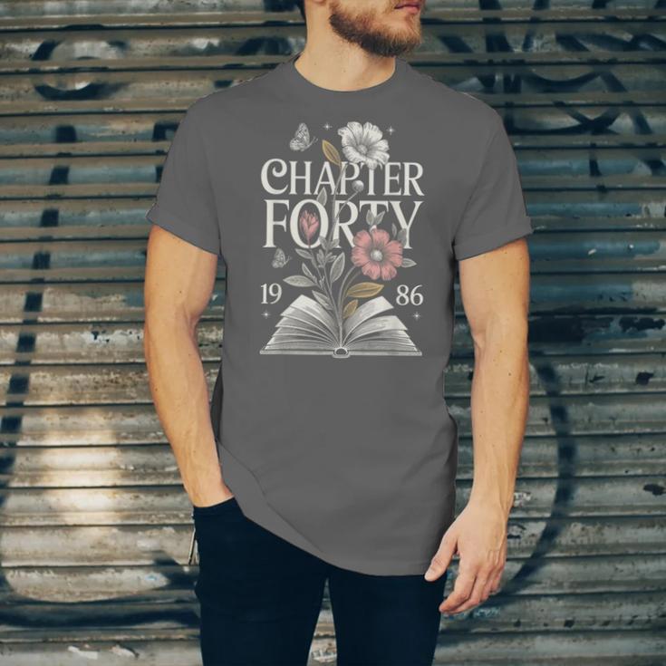 1986 Chapter Forty 40th Birthday Wildflower Book 40 Year Old Unisex Jersey T-Shirt