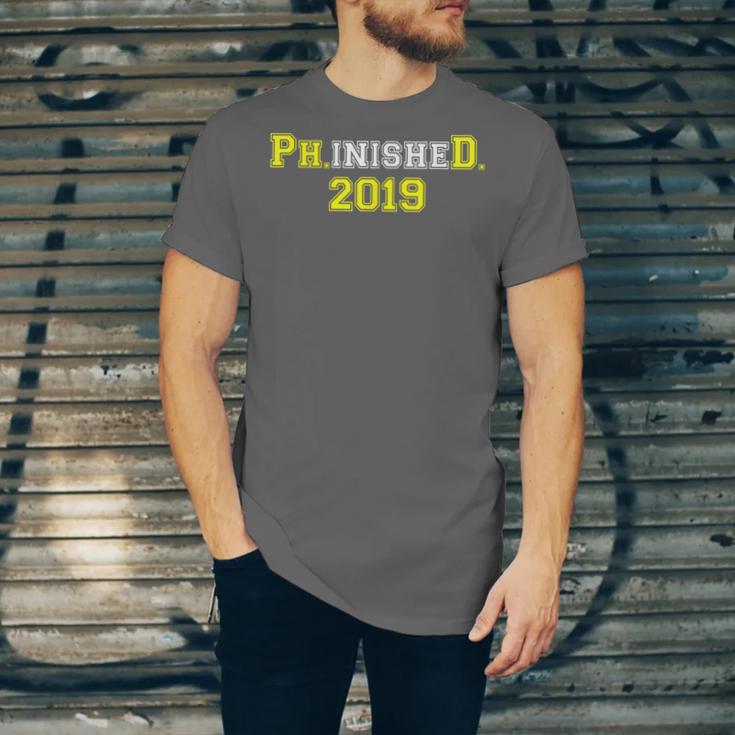 2019 PhinisheD Graduation Ph D College Phinished Unisex Jersey T-Shirt