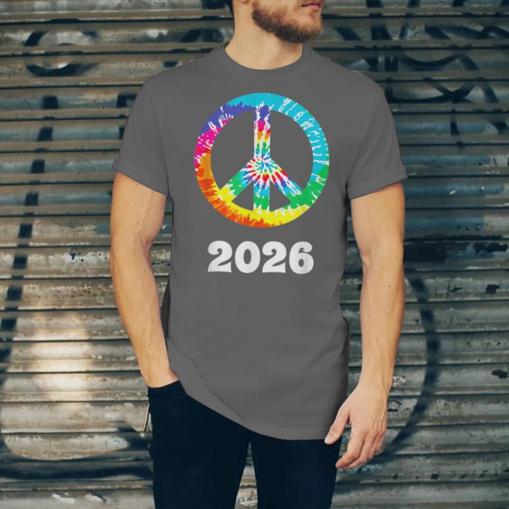 2026 Graduation Class Year Tie Dye Peace Sign Graduate Shirt Unisex Jersey T-Shirt