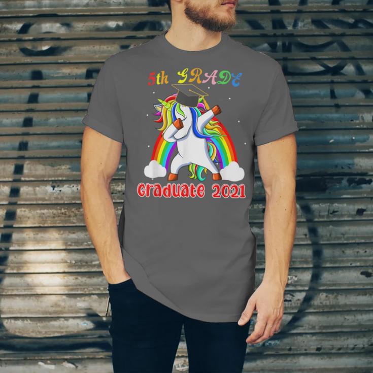 5th Grade Graduate Class 2021 Dabbing Unicorn Graduation Unisex Jersey T-Shirt