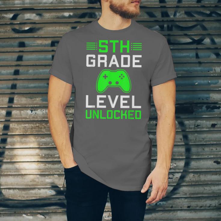 5th Grade Level Unlocked Back To School Gamer Graduation Unisex Jersey T-Shirt