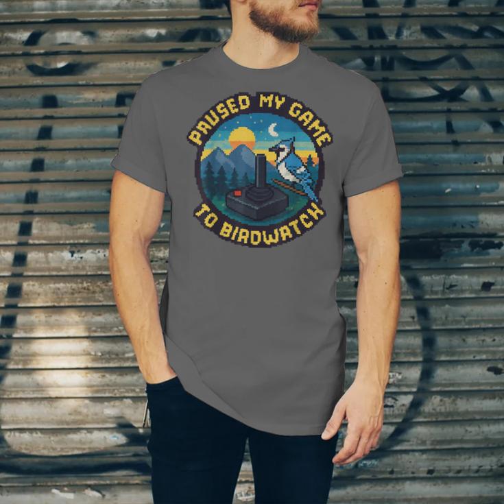 8-Bit Gamer Birder Blue Jay Arcade Nostalgia Nature Unisex Jersey T-Shirt 8-Bit Gamer Birder Blue Jay Arcade Nostalgia Nature Unisex Jersey T-Shirt