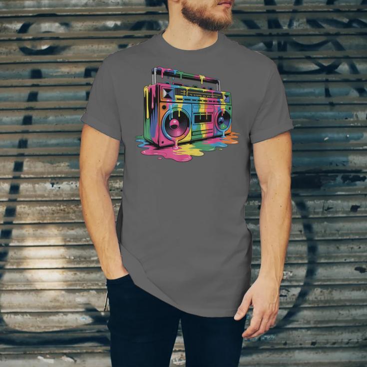 80s 90s Hip Hop Nostalgia Retro Boombox Music Lovers Unisex Jersey T-Shirt
