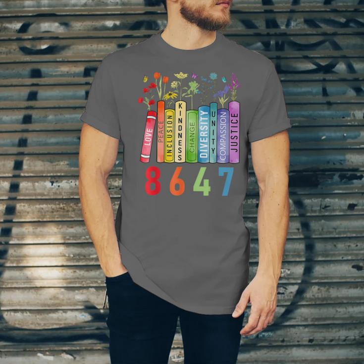 8647 Equal Rights Book Flower Trump Women Rights Feminist Unisex Jersey T-Shirt