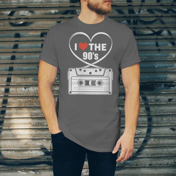 90s Nostalgia Cassette Heart Retro I Love The 90s Unisex Jersey T-Shirt