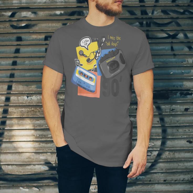 90s Retro Cassette And Walkman Nostalgia Graphic Tee Unisex Jersey T-Shirt