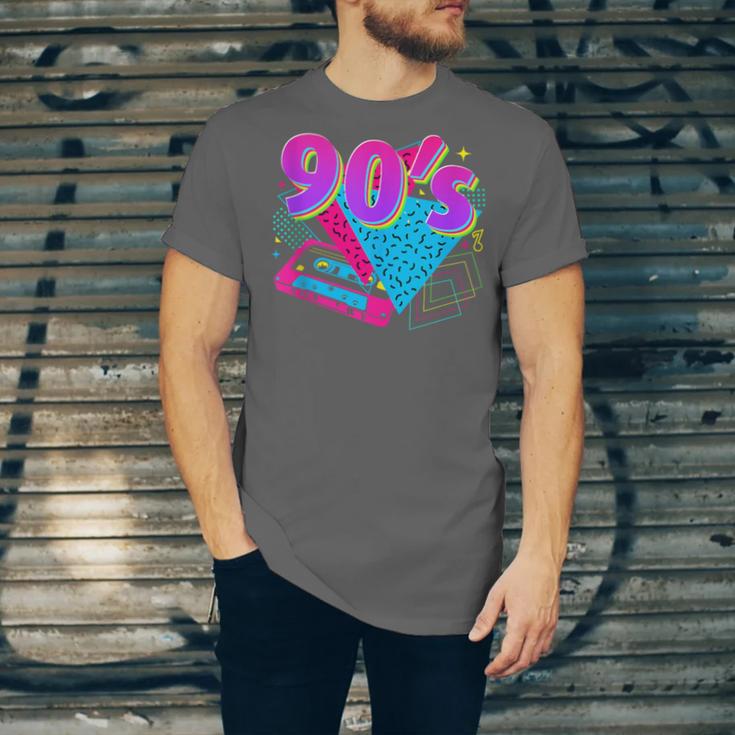 90's Vibe Retro Style Cassette Tape Nostalgia 1990s Party Unisex Jersey T-Shirt