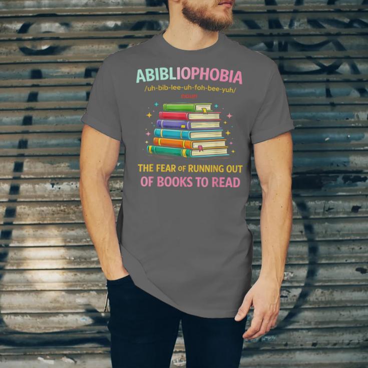 Abibliophobia Book Lovers Graphic Unisex Jersey T-Shirt