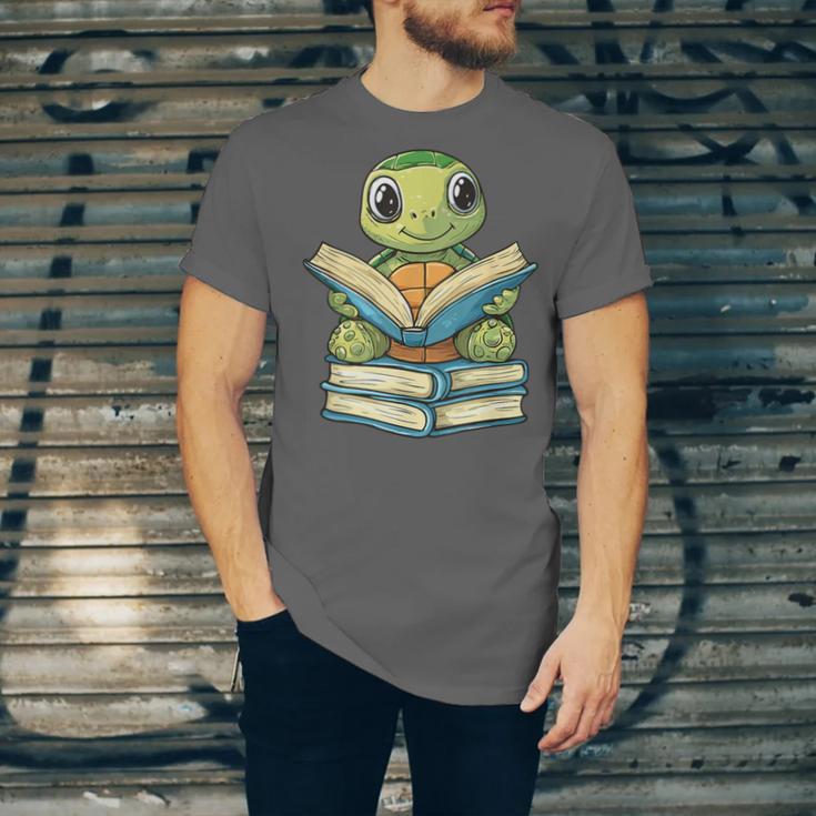 Adorable Turtle Reading Books Unisex Jersey T-Shirt Adorable Turtle Reading Books Unisex Jersey T-Shirt
