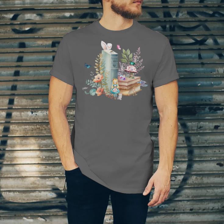 Alice In Wonderland Characters Lewis Carroll Book Lover Unisex Jersey T-Shirt