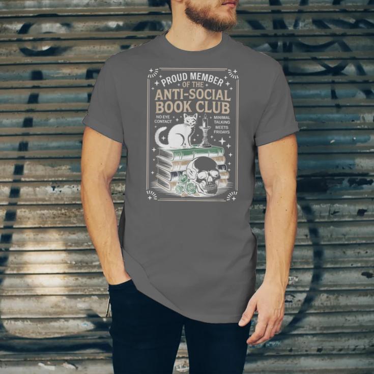 Anti-Social Book-Club Cat Graphic Unisex Jersey T-Shirt