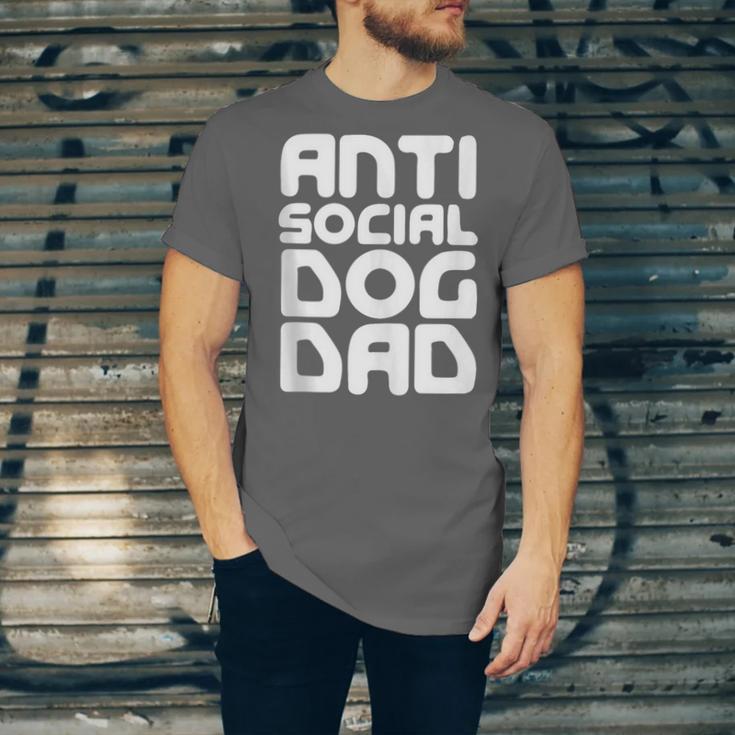 Anti-Social Dog Dad Quote For Anti Social Introvert Persons Unisex Jersey T-Shirt