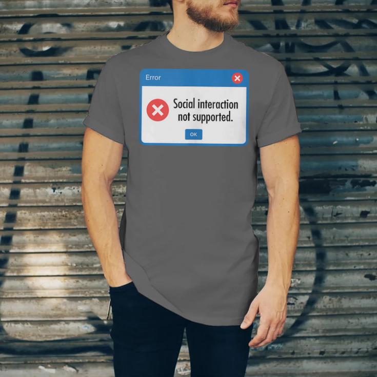 Anti Social Introvert Social Interaction Not Supported Unisex Jersey T-Shirt