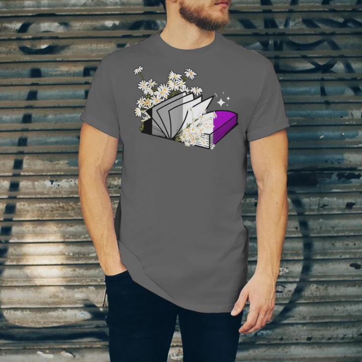 Asexual Book Lover LGBT Reading Pride Ace Flag Daisy Unisex Jersey T-Shirt Asexual Book Lover LGBT Reading Pride Ace Flag Daisy Unisex Jersey T-Shirt