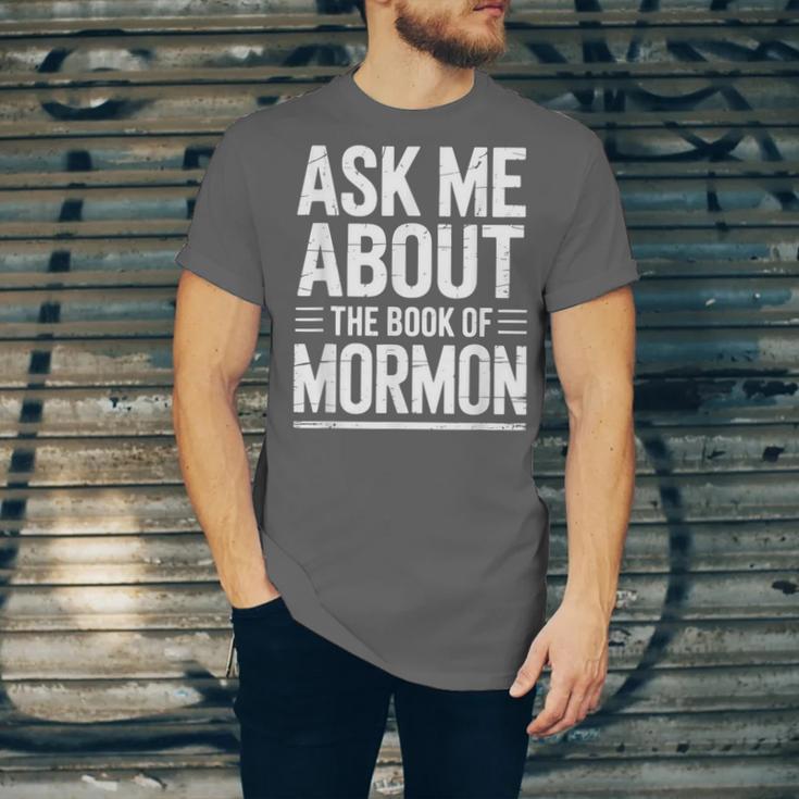 Ask Me About The Book Of Mormon Unisex Jersey T-Shirt
