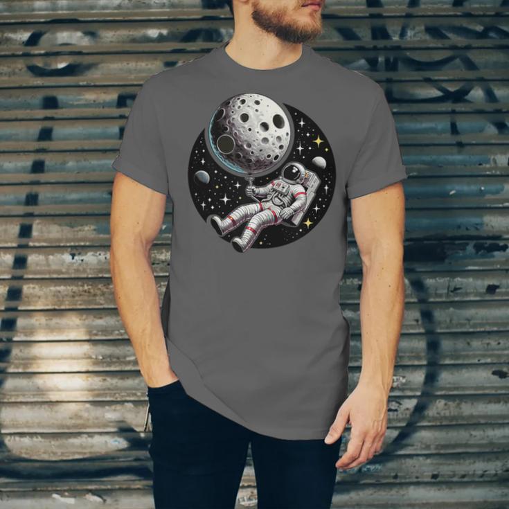 Astronaut Aesthetic Holding Moon Balloon Planets Introvert Unisex Jersey T-Shirt Astronaut Aesthetic Holding Moon Balloon Planets Introvert Unisex Jersey T-Shirt