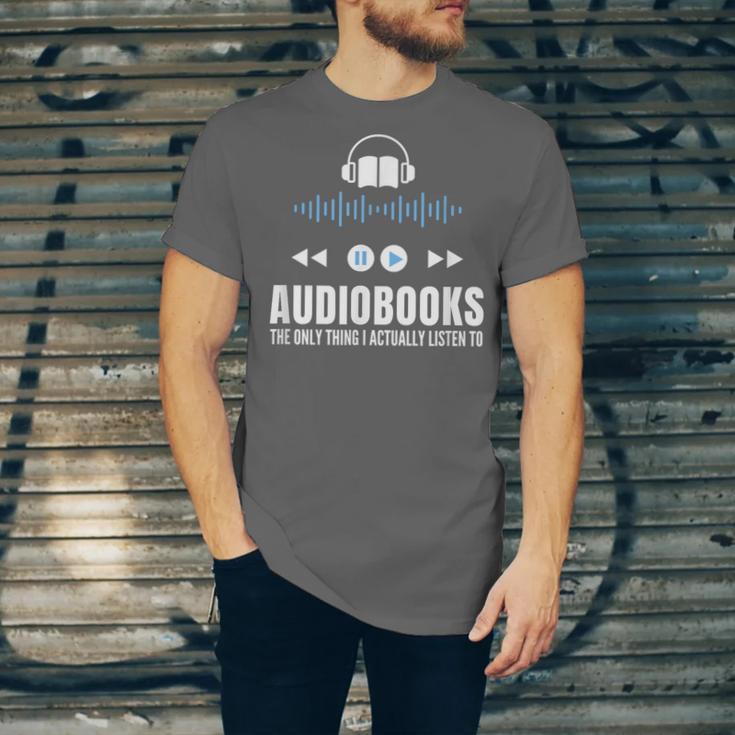 Audiobooks Listener Book Reading Lover Fun Unisex Jersey T-Shirt Audiobooks Listener Book Reading Lover Fun Unisex Jersey T-Shirt