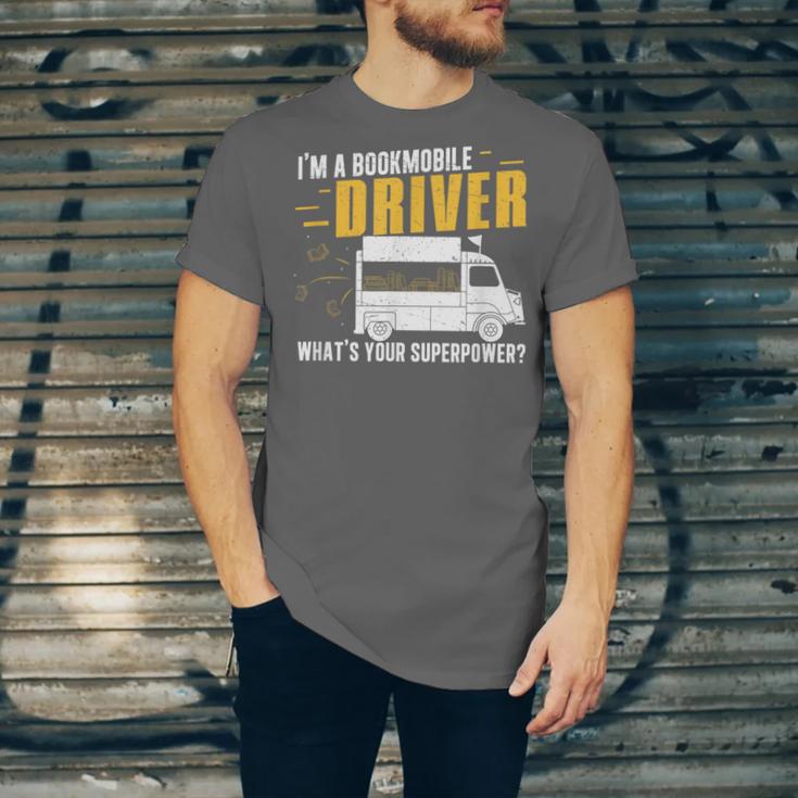 Awesome Bookmobile Driver What's Your Superpower Book Wagon Unisex Jersey T-Shirt Awesome Bookmobile Driver What's Your Superpower Book Wagon Unisex Jersey T-Shirt