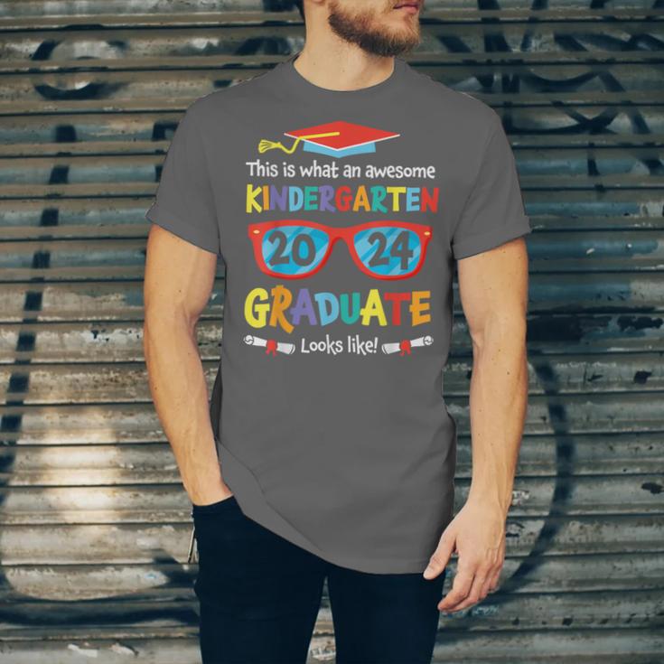 Awesome Kindergarten Graduate Looks Like 2024 Graduation Unisex Jersey T-Shirt