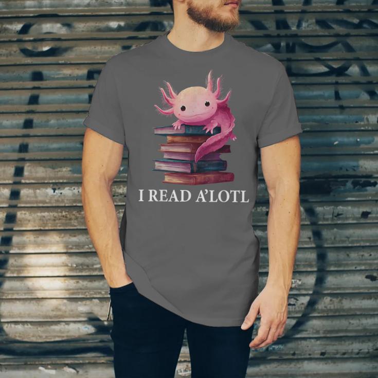 Axolotl Book Lover Librarian Reading Library Readers Unisex Jersey T-Shirt