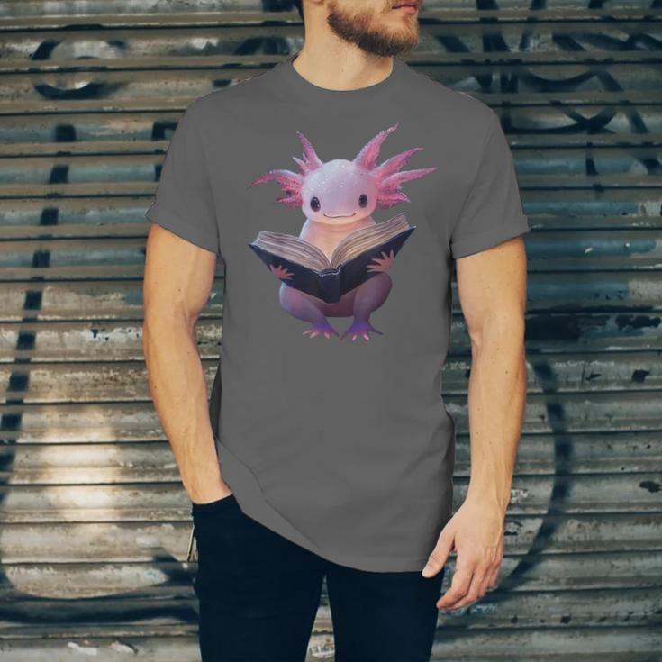 Axolotl Bookworm Reading Book Kawaii Graphic Unisex Jersey T-Shirt Axolotl Bookworm Reading Book Kawaii Graphic Unisex Jersey T-Shirt