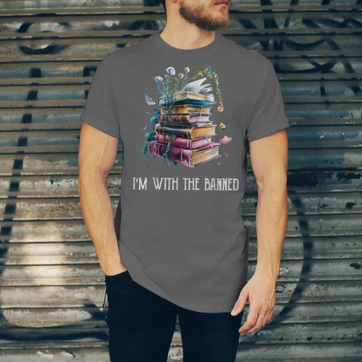 Im With The Banned Book Readers Librarians Read Banned Books Unisex Jersey T-Shirt