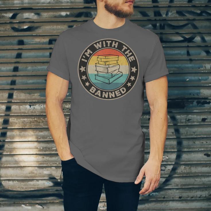 Im With The Banned Book Readers Retro Librarians Teachers Unisex Jersey T-Shirt Im With The Banned Book Readers Retro Librarians Teachers Unisex Jersey T-Shirt