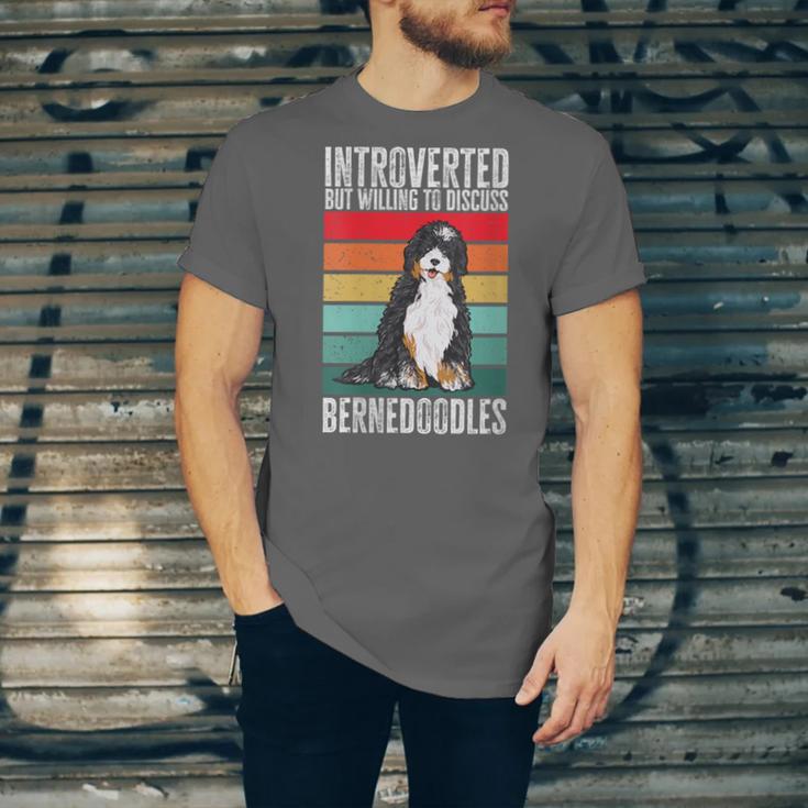 Bernedoodle Dog Introvert Bernedoodle Unisex Jersey T-Shirt