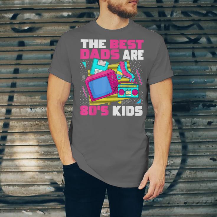 The Best Dads Are 80s Kids 80s Dad Nostalgia Unisex Jersey T-Shirt