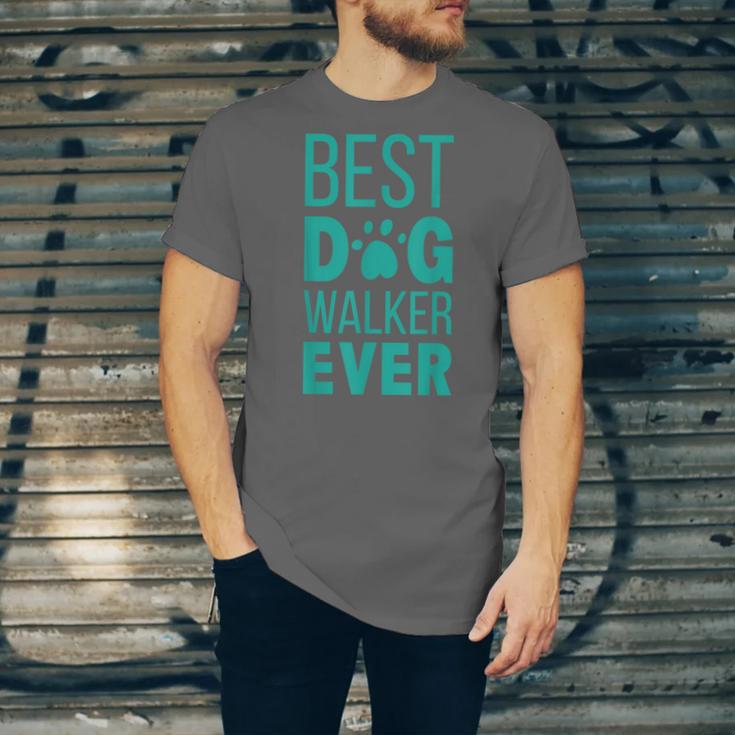 Best Dog Walker Ever Graduation New Shirt Dog Lover Unisex Jersey T-Shirt
