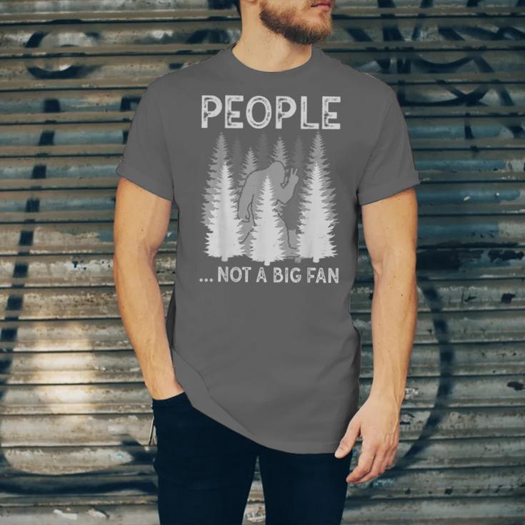 Bigfoot People Not a Big Fan Sasquatch Introvert Unisex Jersey T-Shirt