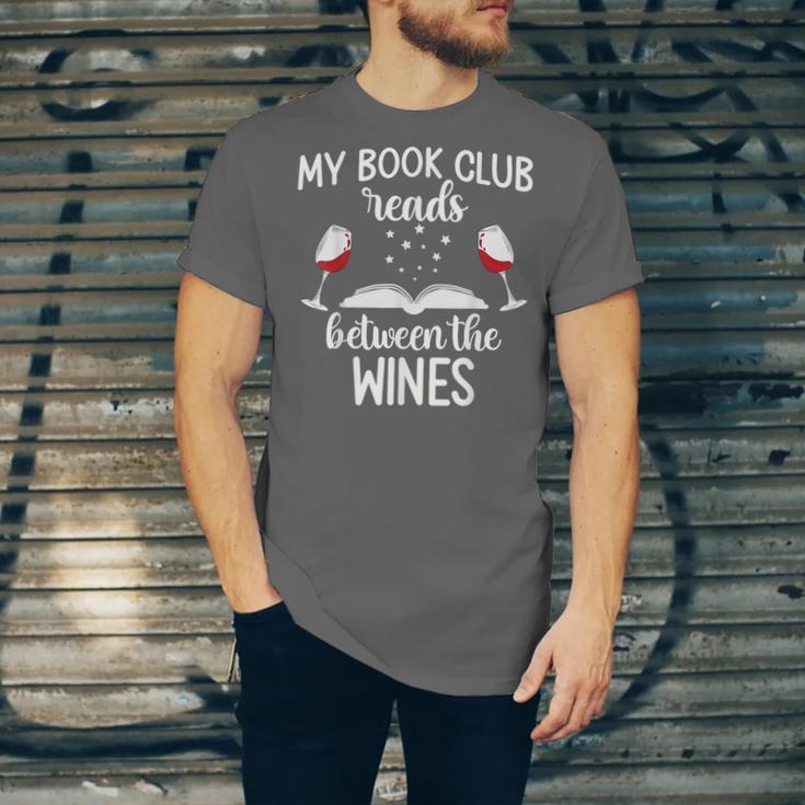 My Book Club Reads Between The Wines Bookworm Humor Unisex Jersey T-Shirt My Book Club Reads Between The Wines Bookworm Humor Unisex Jersey T-Shirt