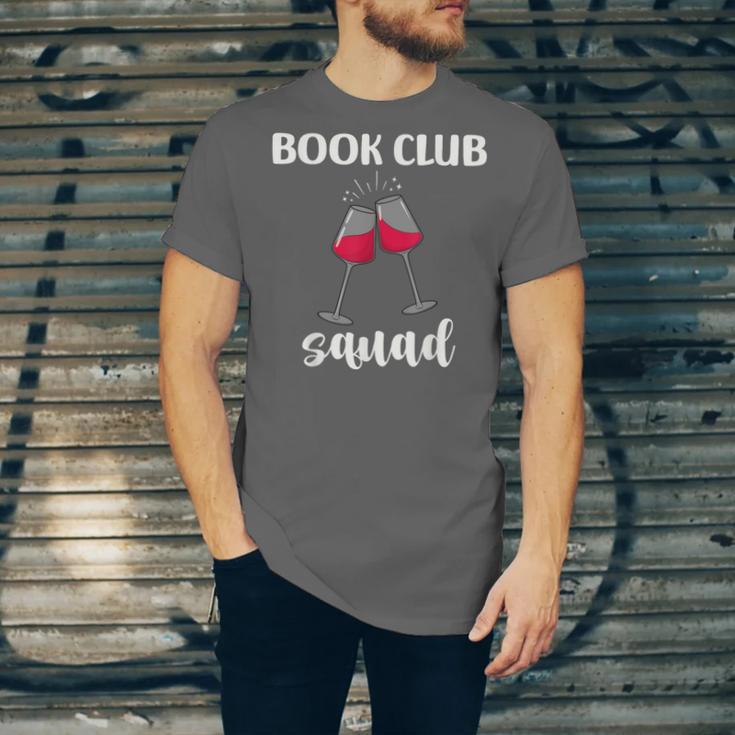Book Club Squad Reading Bookworm Wine Lover Humor Unisex Jersey T-Shirt