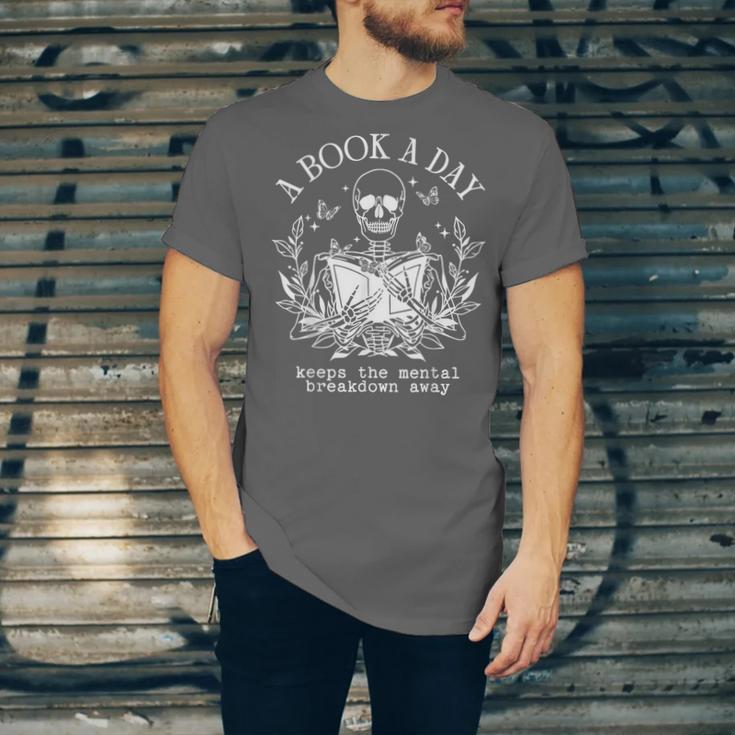 A Book A Day Keep The Mental Breakdown Away Unisex Jersey T-Shirt