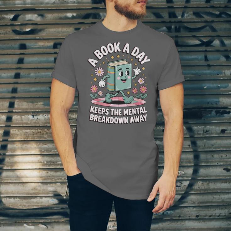 A Book A Day Keeps The Mental Breakdown Away Unisex Jersey T-Shirt