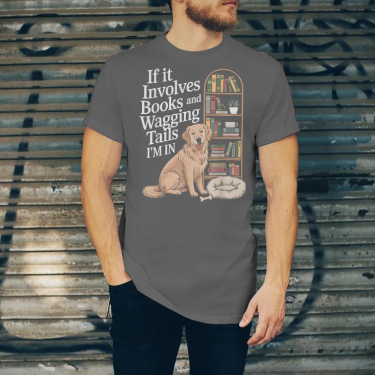 Book And Dog Lover Bookworm Reader Book Lover Unisex Jersey T-Shirt Book And Dog Lover Bookworm Reader Book Lover Unisex Jersey T-Shirt