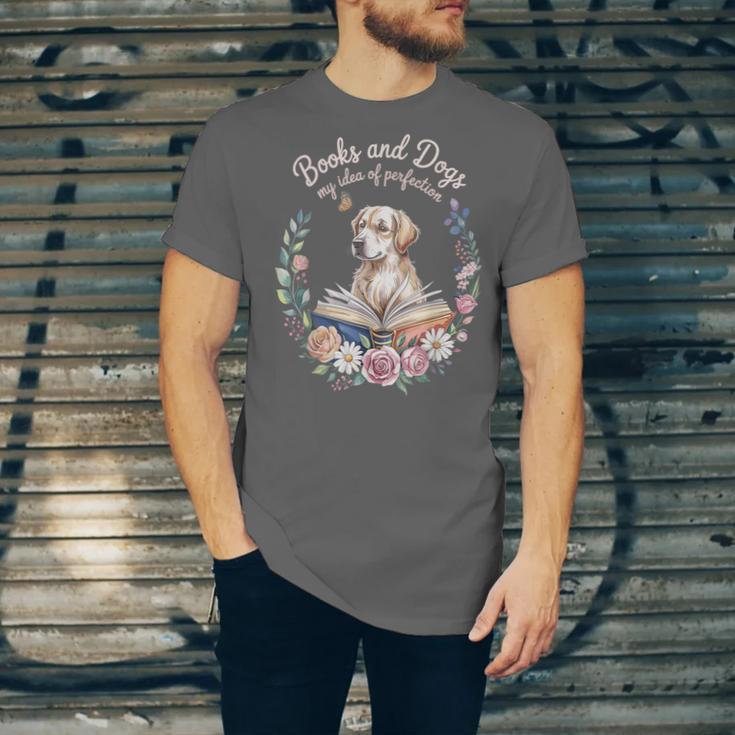 Book And Dog Lover Reading Humor Librarian Unisex Jersey T-Shirt