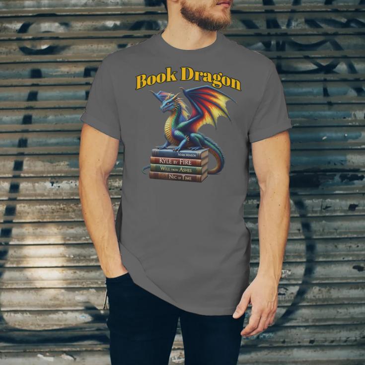 Book Dragon Mark Minson's Books Unisex Jersey T-Shirt Book Dragon Mark Minson's Books Unisex Jersey T-Shirt