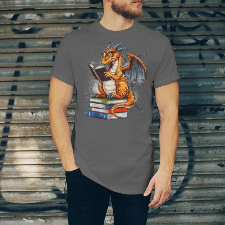 Book Dragon Reading Book Lover Unisex Jersey T-Shirt Book Dragon Reading Book Lover Unisex Jersey T-Shirt