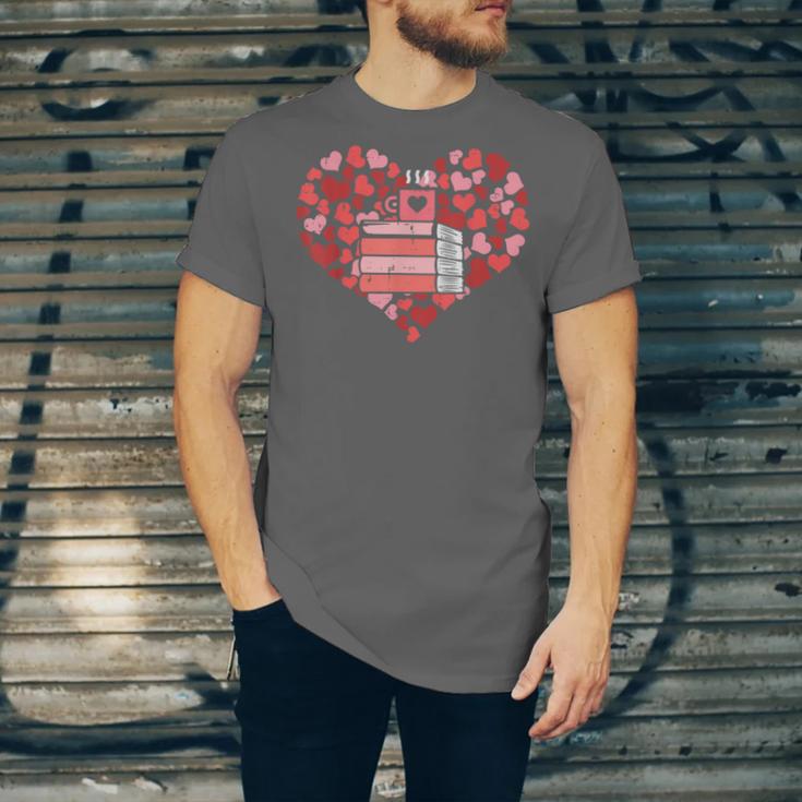 Book Heart Cute Read Book Reading Librarian Across America Unisex Jersey T-Shirt