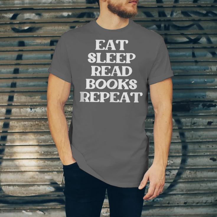 Book Lover Book Eat Sleep Read Books Repeat Unisex Jersey T-Shirt