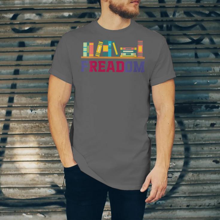 Book Lover Freedom Librarian Vintage Retro Reading Present Unisex Jersey T-Shirt